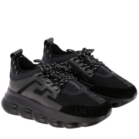 versace mens black sneakers|versace sneakers price.